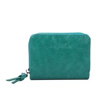 Portefeuille intégralement zippé sur les trois côtés en simili cuir