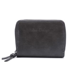 Portefeuille intégralement zippé sur les trois côtés en simili cuir