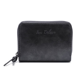 Portefeuille intégralement zippé sur les trois côtés en simili cuir