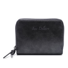 Portefeuille intégralement zippé sur les trois côtés en simili cuir