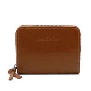 Portefeuille intégralement zippé sur les trois côtés en simili cuir