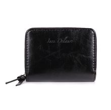 Portefeuille intégralement zippé sur les trois côtés en simili cuir