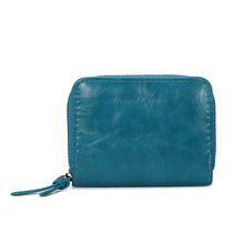 Portefeuille intégralement zippé sur les trois côtés en simili cuir