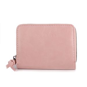 Portefeuille intégralement zippé sur les trois côtés en simili cuir