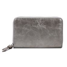 Portefeuille uni de format moyen avec une fermeture complète