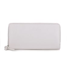 Portefeuille grand format zippé avec compartiments cartes et monnaie