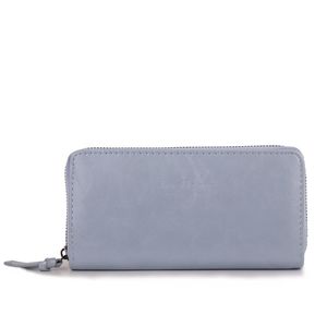 Portefeuille grand format zippé avec compartiments cartes et monnaie