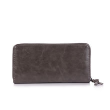 Portefeuille grand format zippé avec compartiments cartes et monnaie