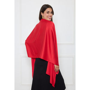 Foulard long uni polyester coloris mixte