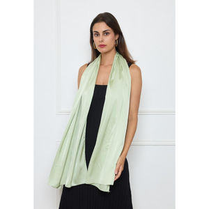 Foulard long uni polyester coloris mixte