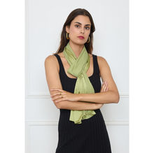 Foulard long uni polyester coloris mixte