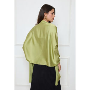 Foulard long uni polyester coloris mixte