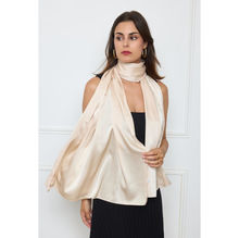 Foulard long uni polyester coloris mixte