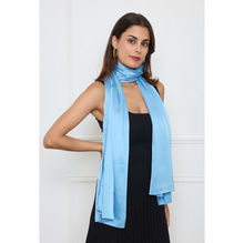 Foulard long uni polyester coloris mixte