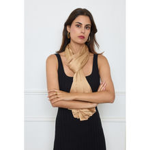 Foulard long uni polyester coloris mixte