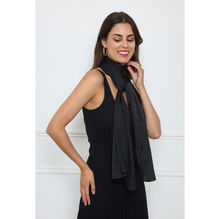 Foulard long uni polyester coloris mixte