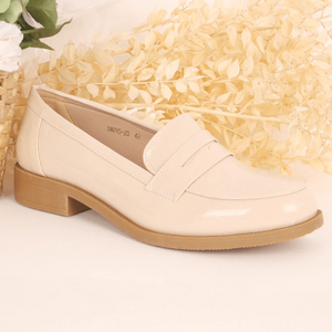 Mocassins cuir synthétique avec imprimé croco verni grande taille 41-44