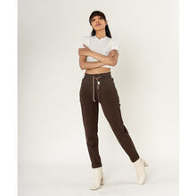 Jogging en coton élasthanne et ceinture élastiquée à la taille