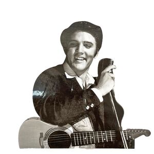 Parapluie transparent orné d’un imprimé à l’effigie d’Elvis Presley