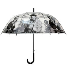 Parapluie transparent orné d’un imprimé à l’effigie d’Elvis Presley