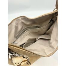 Sac à main de style hobo en toile texturée avec anse tressée