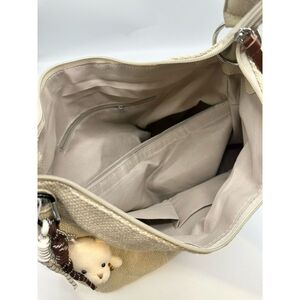 Sac à main de style hobo en toile texturée avec anse tressée