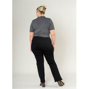 Jean coton stretch pour grande taille en coupe droite et haute