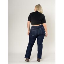 Jean coton stretch pour grande taille en coupe droite et haute