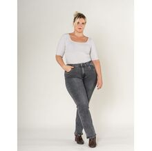Jean coton stretch pour grande taille en coupe droite et haute