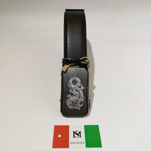 Ceinture automatique en cuir de vachette à boucle dragon