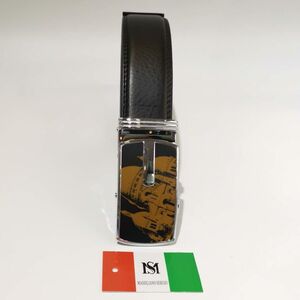 Ceinture automatique en cuir de vachette à boucle Sacré-Cœur