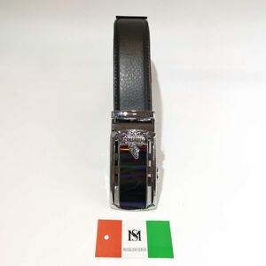 Ceinture automatique en cuir de vachette à boucle avec chouette