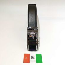 Ceinture automatique en cuir de vachette à boucle avec chouette