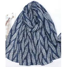 Écharpe automne à imprimée à feuilles avec dorure - 3 pièces