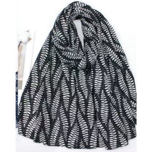 Écharpe automne à imprimée à feuilles avec dorure - 3 pièces