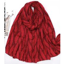 Écharpe automne à imprimée à feuilles avec dorure - 3 pièces