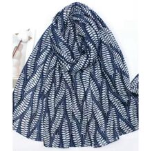 Écharpe automne à imprimée à feuilles avec dorure - 12 pièces