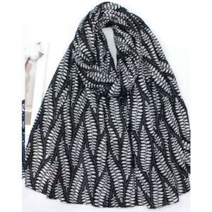 Écharpe automne à imprimée à feuilles avec dorure - 12 pièces