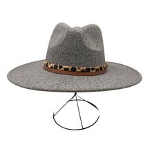Chapeau fedora uni avec bandeau à motif animalier de léopard