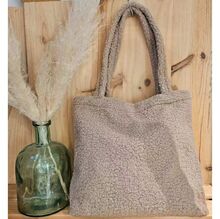 Sac tote bag en polyester doux style moumouté avec deux anses