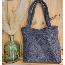 Sac tote bag en polyester doux style moumouté avec deux anses