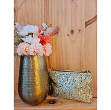 Sac pochette à bandoulière en polyester scintillant de sequins