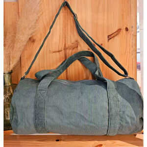 Sac bowling uni en velours côtelé à 2 poignées courtes et bandoulière