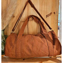 Sac bowling uni en velours côtelé à 2 poignées courtes et bandoulière