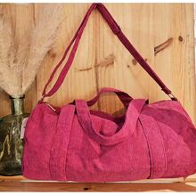 Sac bowling uni en velours côtelé à 2 poignées courtes et bandoulière