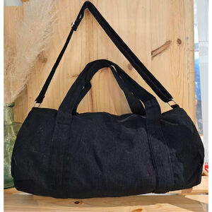 Sac bowling uni en velours côtelé à 2 poignées courtes et bandoulière