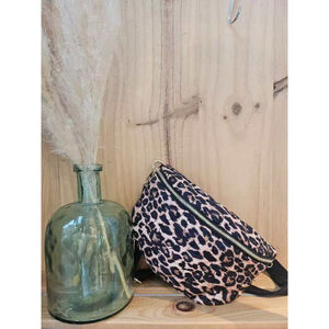 Sac banane uni en polyester matelassé avec fermeture dorée