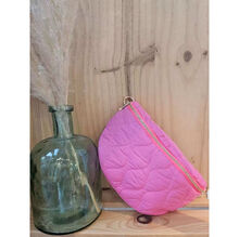 Sac banane uni en polyester matelassé avec fermeture dorée