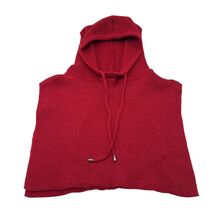Bonnet cagoule en maille douce à une large écharpe avec un cordon de serrage