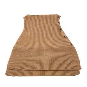 Cols sans capuchon  en maille côtelée épaisse avec des boutons ronds